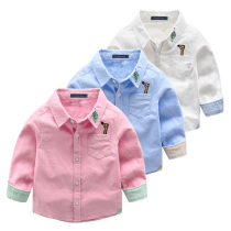 Boys and women Spring and Autumn Winter casual shirt 3 long sleeve plus velvet 4 baby 5 shirt 6 Tide 7 years old 9 inch shirt little boy