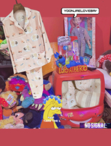 (Spot)Douhua bar original cartoon pajamas up and down suit simulation silk super comfortable