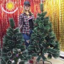 Pine needles Christmas tree golden New Years Day shopping mall Christmas decorations items Christmas vines plastic hanging decorations flower ring pendants