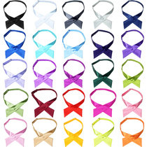 LSLYMY business fashion British simulation Silk solid color cross bow tie dress shirt show front desk men and women