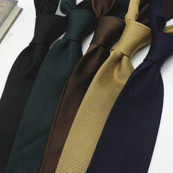 Tie for Men, Korean Style, Casual, Retro, 8cm, Business Formal Wear, Gray, Professional, Versatile for Work, Student, Groom, Coffee Color, Trendy