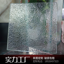 Hot melt glass art relief process color clip wire non-slip tempered partition background wall bar bar manufacturer custom