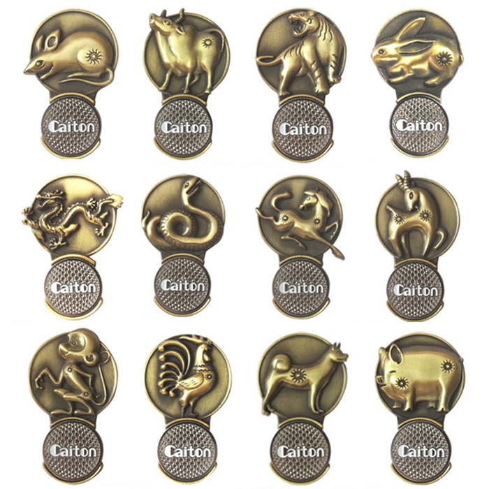 Caiton golf cap clip zodiac hat clip accessories ball mark mark gift dragon tiger monkey chicken