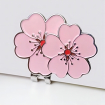 Golf hat clip pink flower mark with magnet hat clip flower dual-purpose ball position mark Golf Mark ball position mark