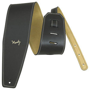 Moody 4 0Inch Suede Backed Strap Black Cream Guitar Bass Cuddle Bag