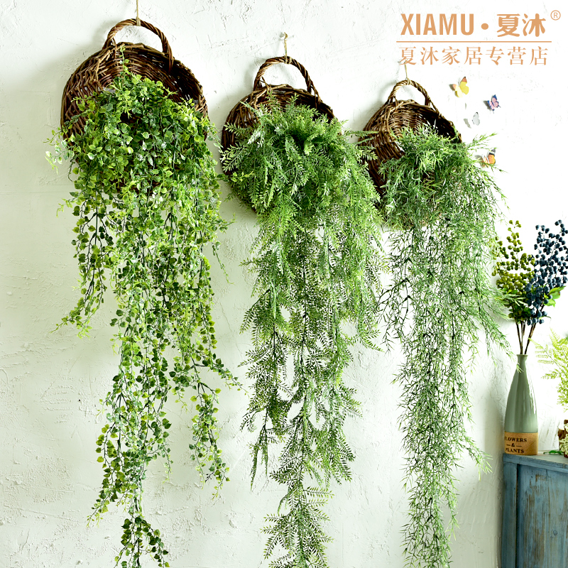 Creative Nordic simulation plant belly room layout Wall Wall decoration dining room wall fake flower bedroom decoration hanging decoration