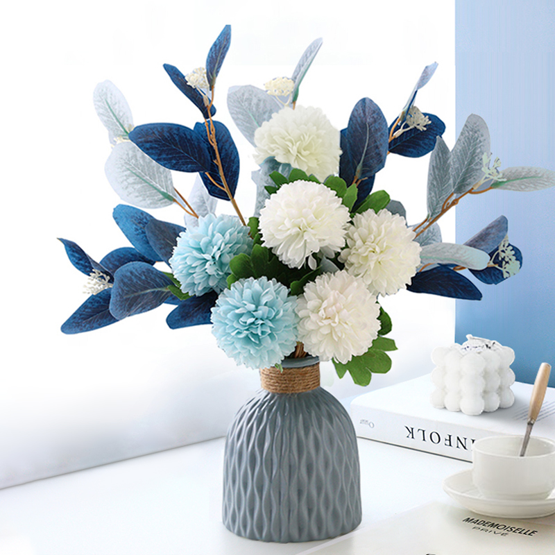 Nordic ins fake flower simulation flower living-room home decoration furnishing embroidered ball bouquet table with dry floral hand holding flowers