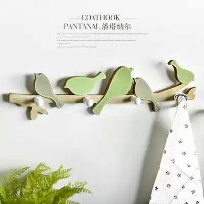 ins Nordic creative bird hanging hook door porch fitting room wall decorative adhesive hook wall hanging key holder