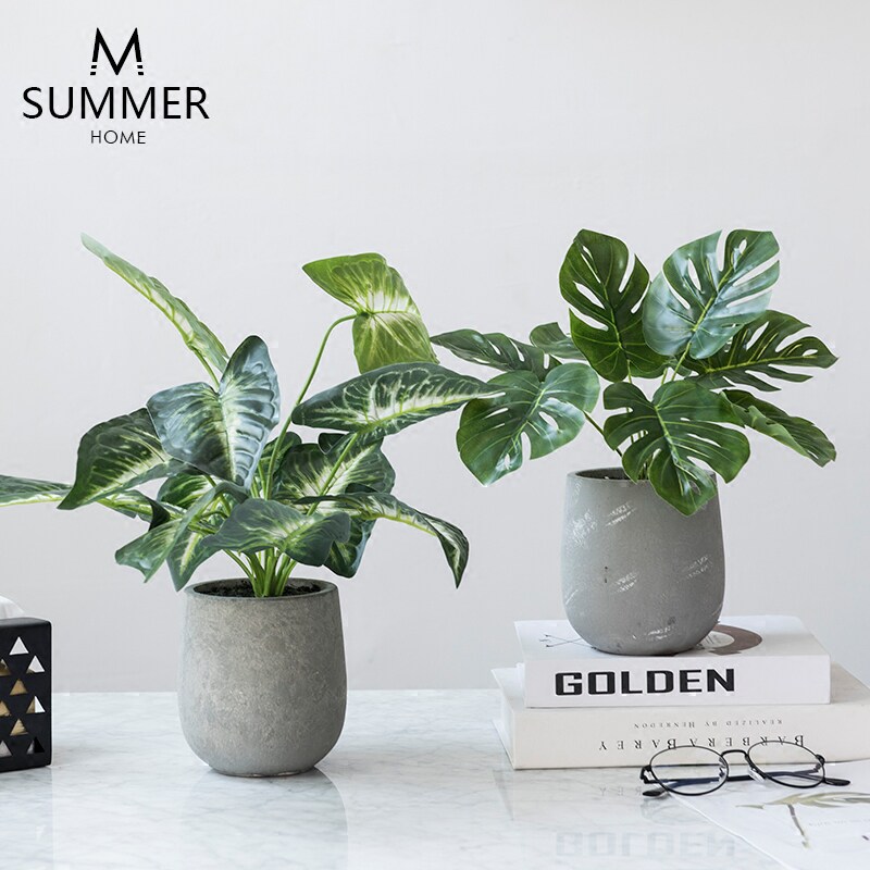 ins Modern home indoor office plant bonsai simulation green plant potted Nordic simple decorative decoration