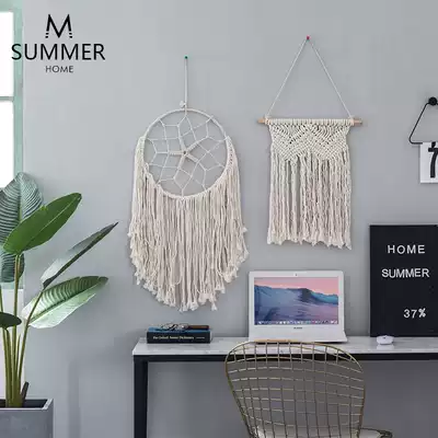 Nordic ins wind hand-woven tapestry Bohemian shading distribution box soft-packed sample room decorative wall wall