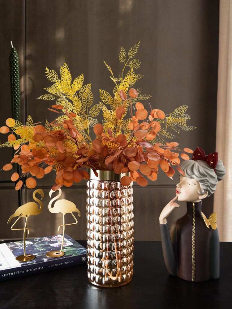 Autumn color peace leaves artificial flowers artificial flowers table flower art flower arrangement decoration living room high-end dried flower bouquet decoration