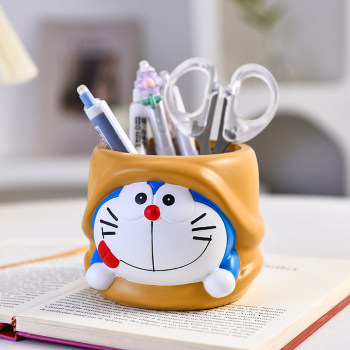 Creative and cute doraemon pen holder remote control board storage