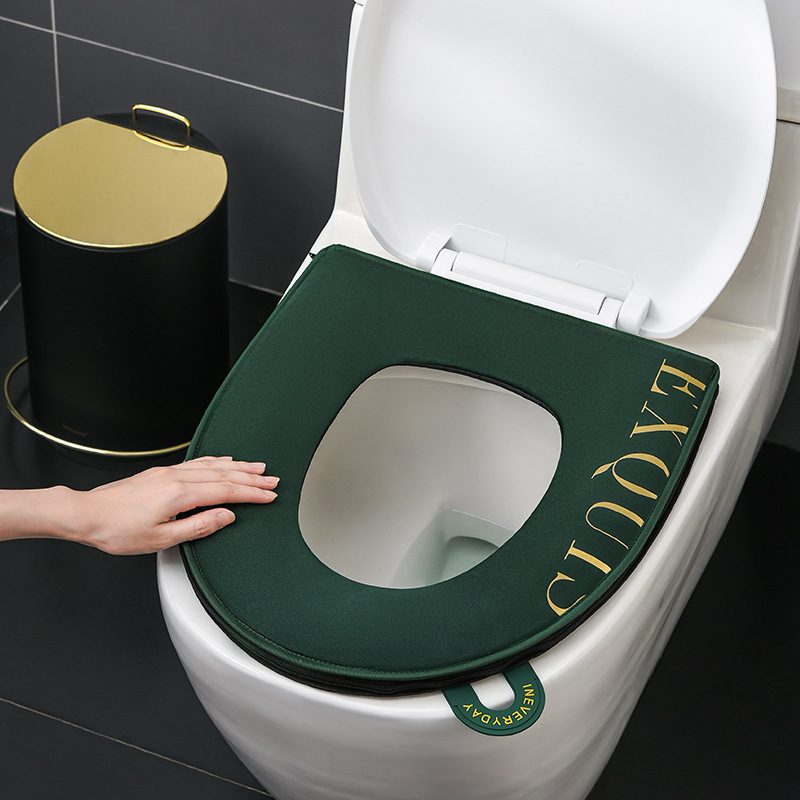 Velvet Toilet Cover Cushion Home Sitting Poop Cover Winter Upscale Latty Bracelet 2021 New waterproof square round