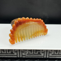 Ruihuang Cui Natural Jade Yunnan Huanglong Jade Fine Jewelry One Comb Baishun Comb Hand Toy Gift Certificate