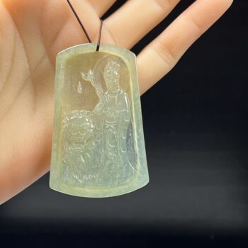 Natural jade fine jewelry burmese jade jade manjushri pendant guanyin sweater chain jade pendant gift