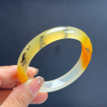 Ruihuang Cui Natural Jade Fine Jewelry Grass Flower Bracelet 56 Circle Jade Bracelet Bracelet Hand Jewelry Gift Certificate