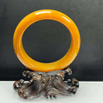 Ruihuang Cui Natural Jade Yunnan Huanglong Jade Fine Jewelry Chicken Oil Yellow Bracelet 56 Circle Jade Bracelet with Certificate