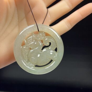 Natural jade fine jewelry burmese jadeite unicorn pendant sweater chain jade pendant certificate gift