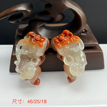 Ruihuang Cui Natural Jade Fine Jewelry Yunnan Huanglong Jade Overlord Pixiu Sweater Chain Pair Gift Certificate
