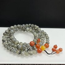 Ruihuang Cui Natural Jade Fine Jewelry Golden Sand Buddha Beads 108 Necklaces and Necklaces for Gifts
