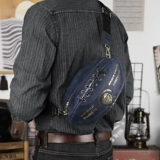 Кожаная нагрудная сумка для регби, сумка через плечо, сумка для телефона, сумка на одно плечо, из натуральной кожи