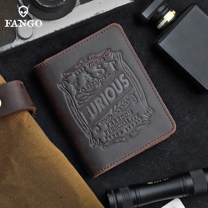 Motor Vehicle Driver's License Holster Personality Handmade Cowhide Protective Case Creative Driver's License Driving License Two-in-One Package