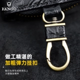 Вместительная и большая ключница, ретро универсальная кожаная сумка-органайзер, замок, из натуральной кожи