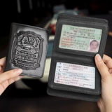 Мужской кожаный защитный чехол ручной работы для водительских прав, картхолдер, из натуральной кожи, 2 в 1