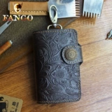 Кожаные ключи от машины ручной работы, ключница, вместительная и большая сумка через плечо, универсальный брелок, кошелек, картхолдер, из натуральной кожи