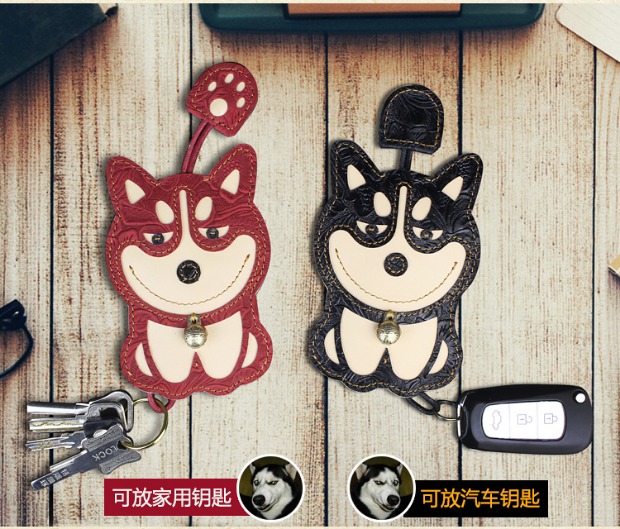 Túi da handmade chìa khóa nam và nữ chìa khóa xe Baotou da bò dễ thương điều khiển từ xa xe chìa khóa túi mỗi mẫu phổ thông hộp đựng chìa khóa