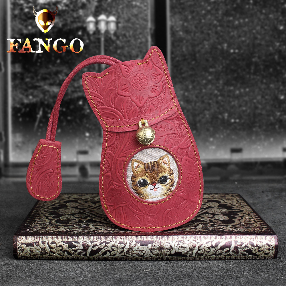 Real Key Pack Handicraft Cartoon Key Package Lovely Cartoon Embroidery Remote Control Universal Leather Case