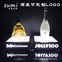 Hot Sell LED Bar Foreign Wine Seat KTV Luminous XO Base Stainless champagne Champagne Display Wine Shelf Custom