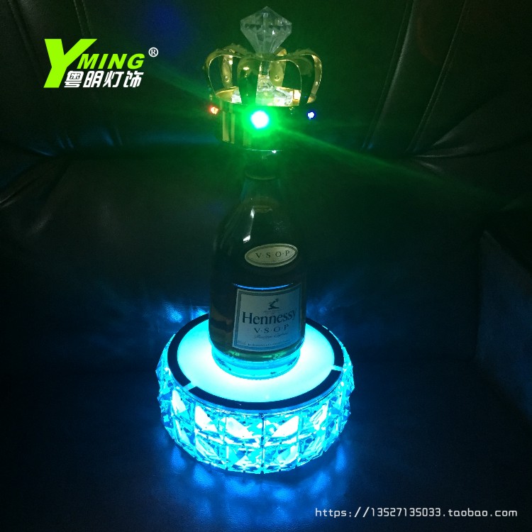 Arch Bridge Hinges Luminous Crystal Wine Seat Upscale Foreign Wine Laser Wine Base Bar Nightfield KTV VIP Wine Rack