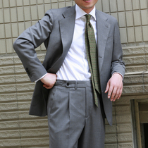 Spring Summer 60% WOOL black Navy gray single breasted Italian suit 3 buttons 2 Napoli sleeves