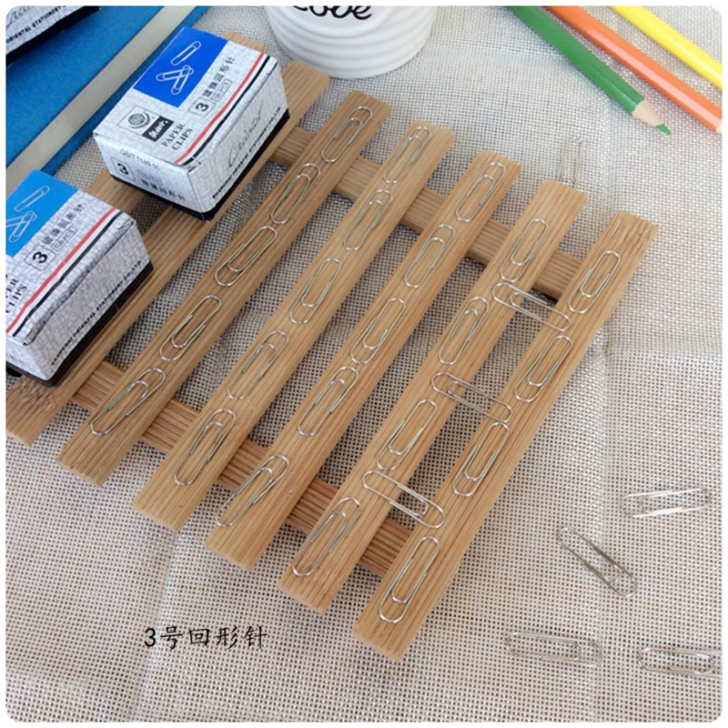 Promotional 30 small boxes of Olindan 3#nickel-plated paper clip Paper clip about 80 clips Office ten thousand word clip