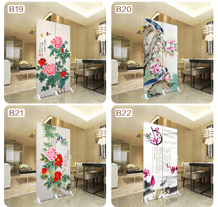 Trung Quốc màn hình phân vùng phòng khách có thể tháo rời màn hình gấp trang trí đơn giản thời trang kinh tế phòng ngủ gấp hai mặt vải - Màn hình / Cửa sổ khung bao cửa gỗ