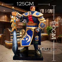 League of Heroes Galen Sculpture Glass Steel Simulation Gallery Customized Indoor Outdoor Roll Cafe Sculpture