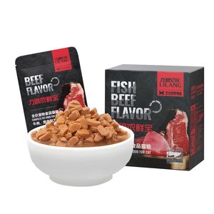 力狼猫零食肉粒包85g*12包/盒