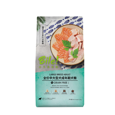 比乐真骨粒无谷冻干中大型成犬狗粮12kg
