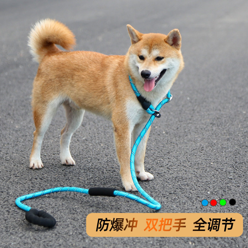 New Pet Traction Rope Puppy Explosion P Chain P Rope Large Dog Reflective Silk Dog Rope Dog Necklace
