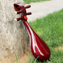 Fanchao ethnic plucked instrument troupe red hardwood material beginner adult examination Liuqin musical instrument manufacturer promotion