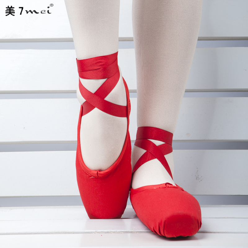 red pointe shoes ballet