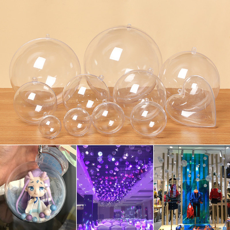 Exposed Silk Plastic Hollow Ball Suspended Ceiling Decoration Christmas Hanging Ball Creative Festival Mall Opening Arrangement Transparent Ball