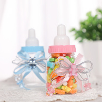 Transparent Plastic Small Milk Bottle Candy Box Creative Diy Hand Decorated Gift Box New Cartoon Little Bear Joy Candy Box