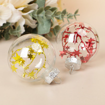 Christmas Decorations Transparent Christmas Balls Plastic Round Hanging Accessories Mall Ceiling Windows Christmas Trees Dress Up Props