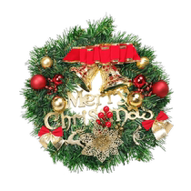 Christmas flower ring 30cm New Years Christmas decorations shop shop window door hanging Christmas tree wreath hanging decoration wall hanging decoration