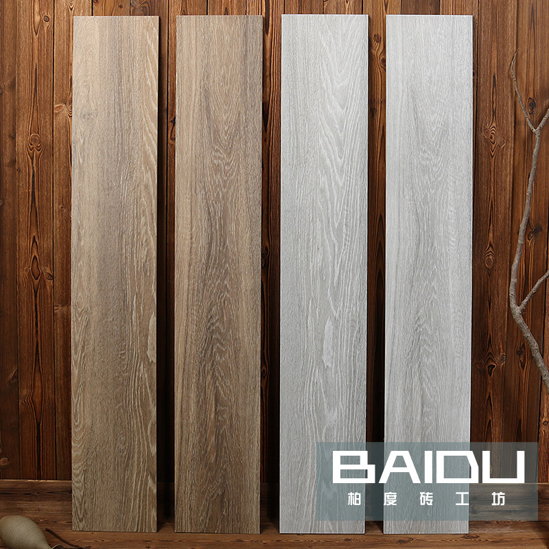 Bai Degree Big Spec Modern Straight Side Full Porcelain Wood Grain Brick Guest Dining Hall Bedroom Imitation Maple Wood Tiles 200 1200