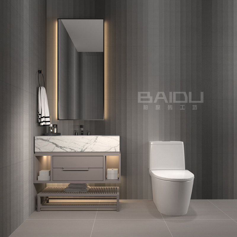 Nordic Makeup Room Morandi Progressive Layer Fine Engraving Pure Color Grey Tile Wall Brick Floor floor Living Room Balcony background 600