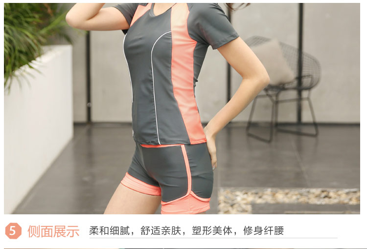 Đồ bơi chuyên nghiệp nữ chia tay quần boxer ngắn tay 5 điểm quần mỏng phù hợp với kích thước lớn thể thao đồ bơi mẹ bơi đồ bơi nữ 2 mảnh kín đáo