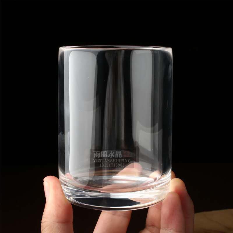 Pure handmade natural rough stone polished medium-sized crystal tea cup master cup single cup tea cup water cup wine cup tea set